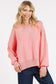 Side Slit Round Neck Drop Shoulder Sweater ONLINE ONLY