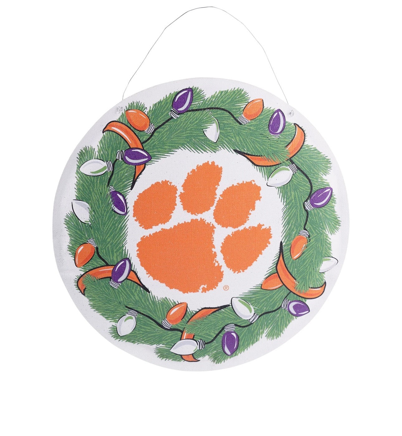 Clemson Wreath/Helmet Burlee