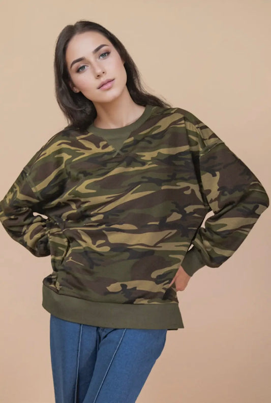 Camo Knit Pullover