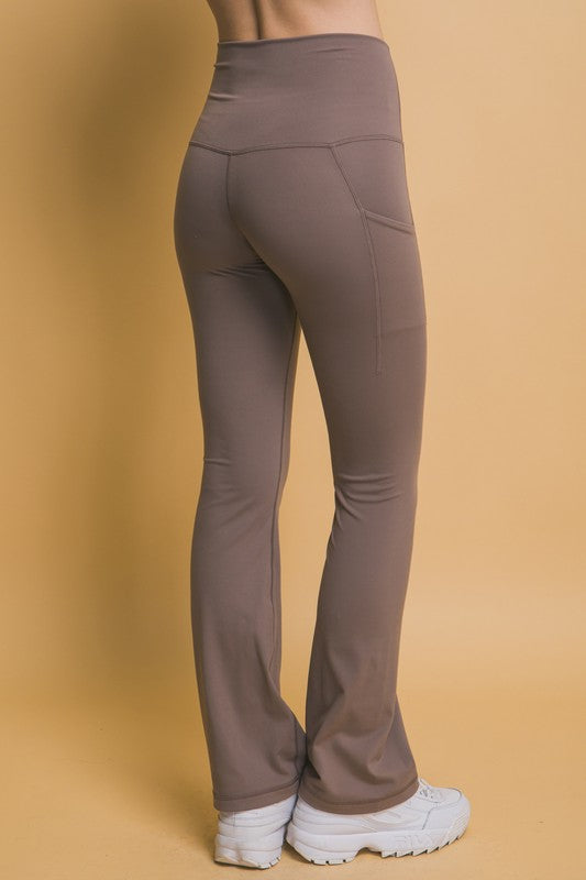 High Waist Flare Active Leggings with Side Pockets ONLINE ONLY