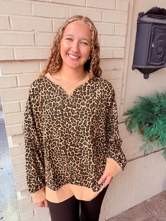 Leopard Knit Pullover
