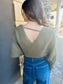 Long Sleeve Sweater Bodysuit - Olive