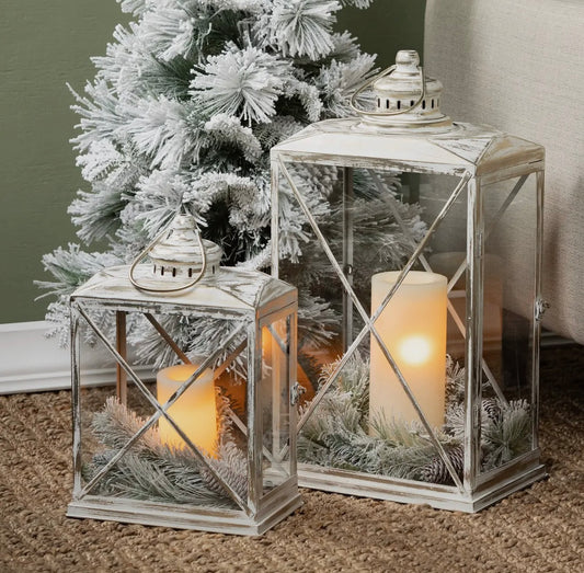 Distressed Lantern Set