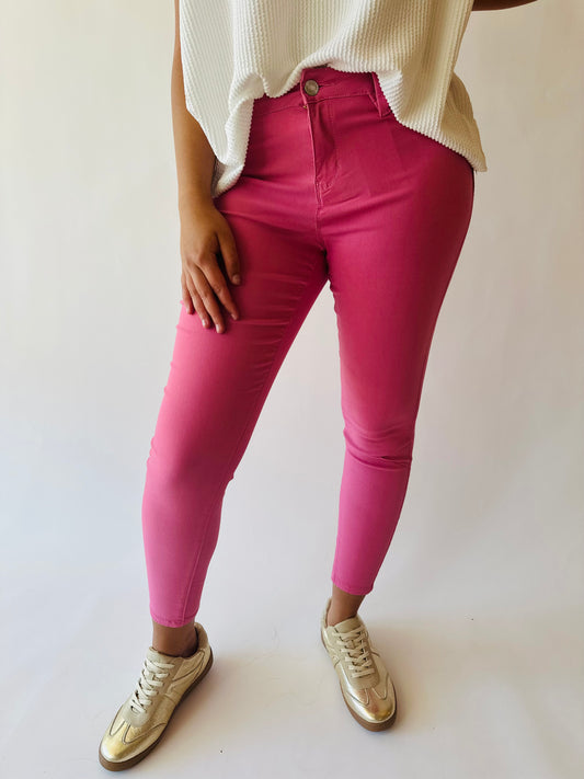 YMI Hyperstretch Skinny Jean - Flamingo