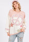 Peace & Star Patch Contrast Round Neck Sweatshirt ONLINE ONLY