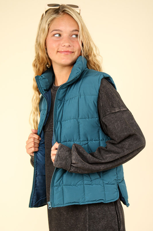 Zip Up Puffer Padded Warm Vest