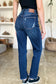 ONLINE ONLY Judy Blue Full Size High Waist Rigid Magic Heavy Destroy Straight Jeans