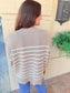 Striped Oversized Sweater - Ash Mocha