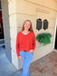 Super Soft Front Seam Sweater - Burnt Orange