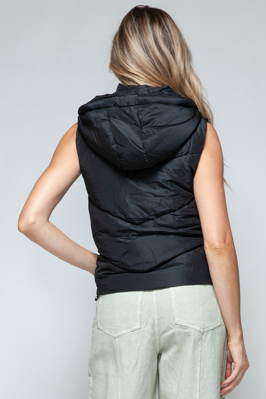 ONLINE ONLY Zip Up Quilted Hooded Vest