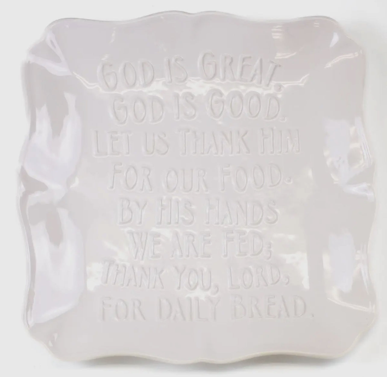 God is Great Square Platter