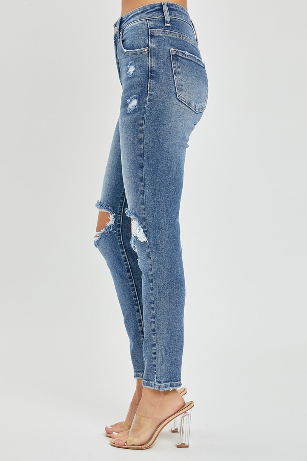 ONLINE ONLY Risen Full Size High Rise Knee Distressed Skinny Jeans