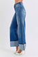 Judy Blue Full Size Distressed High Waist Wide Leg Jeans ONLINE ONLY