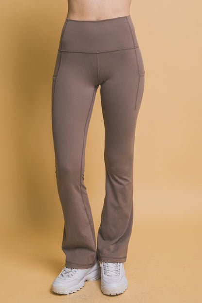 High Waist Flare Active Leggings with Side Pockets ONLINE ONLY