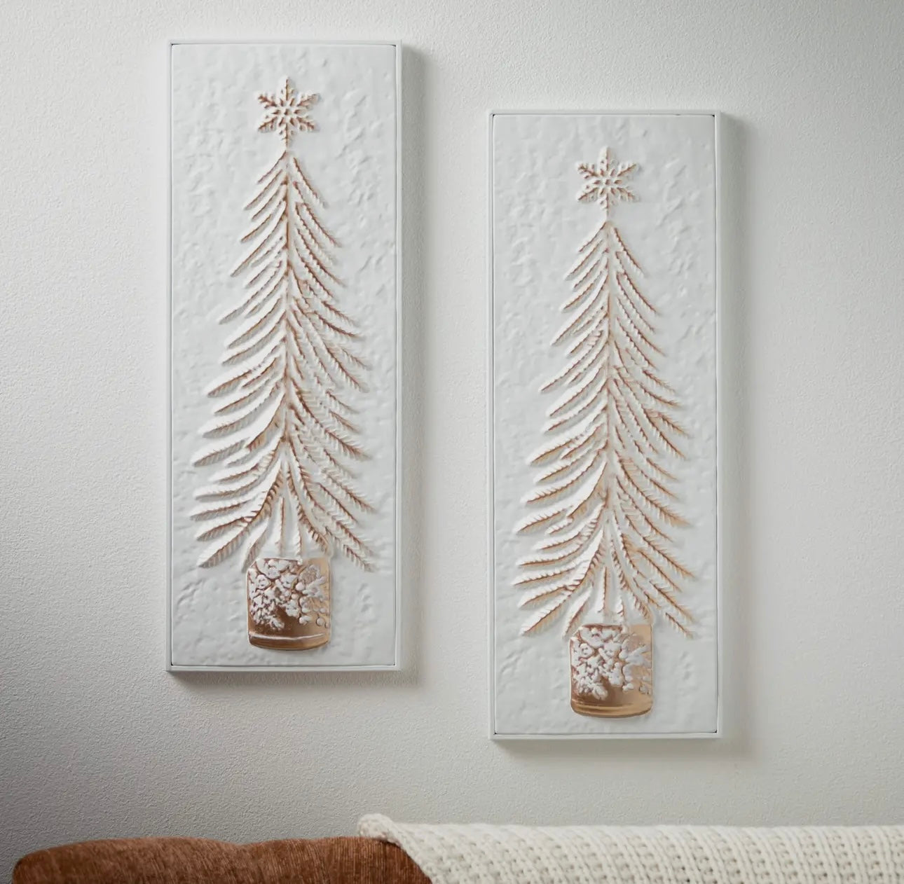 Embossed Tree Wall Décor Set