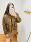 Quilted Leopard Puffer Jacket