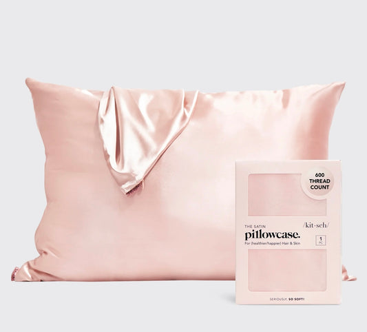 Kit•sch Satin Pillowcase - Blush