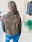 Leopard Collard Vest - Camel Mix