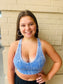 Washed Seamless Racerback Tank - Lt Indigo