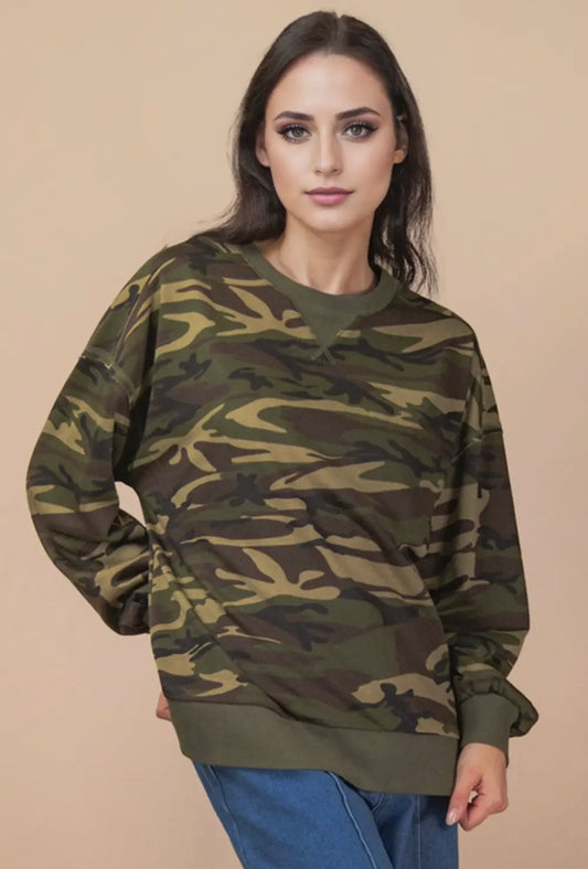 Camo Knit Pullover