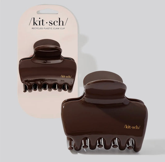 Kitsch Recycled Plastic Puffy Cloud Clip - Chocolate