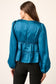 Satin V Neck Ruffled Tier Blouse ONLINE ONLY