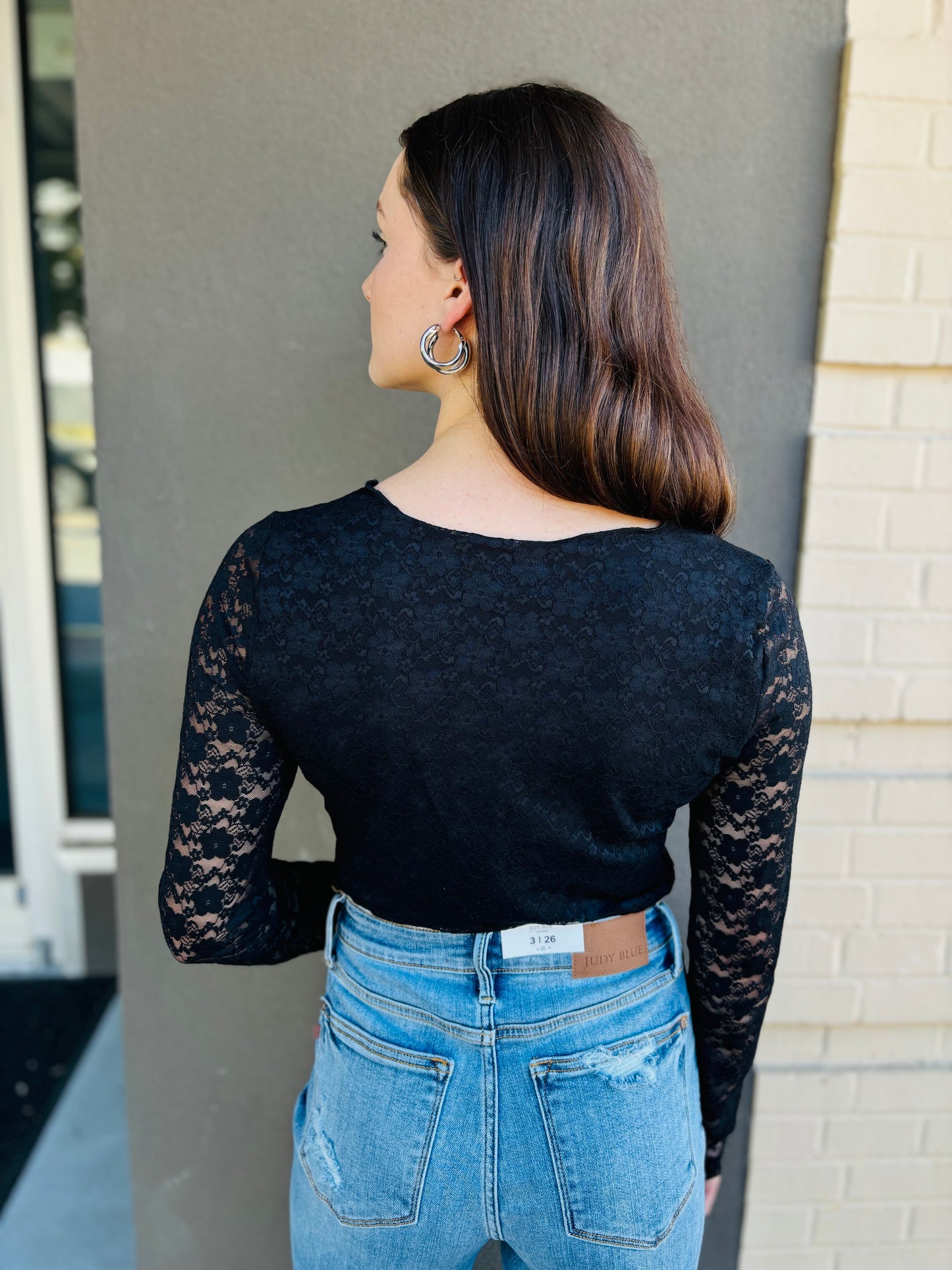 Lace Black Bodysuit - Black