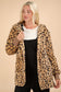 Fuzzy Leopard Long Sleeve Hooded Jacket ONLINE ONLY