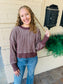 Striped Sweater Top - Chocolate