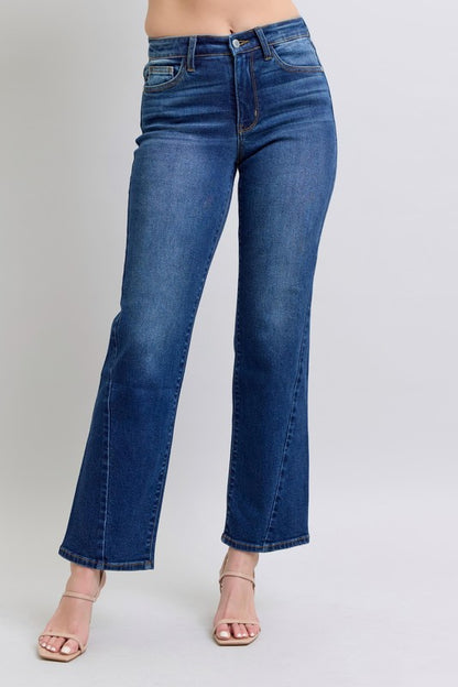 Judy Blue Full Size Side Seam Detail Straight Jeans with Pockets ONLINE ONLY