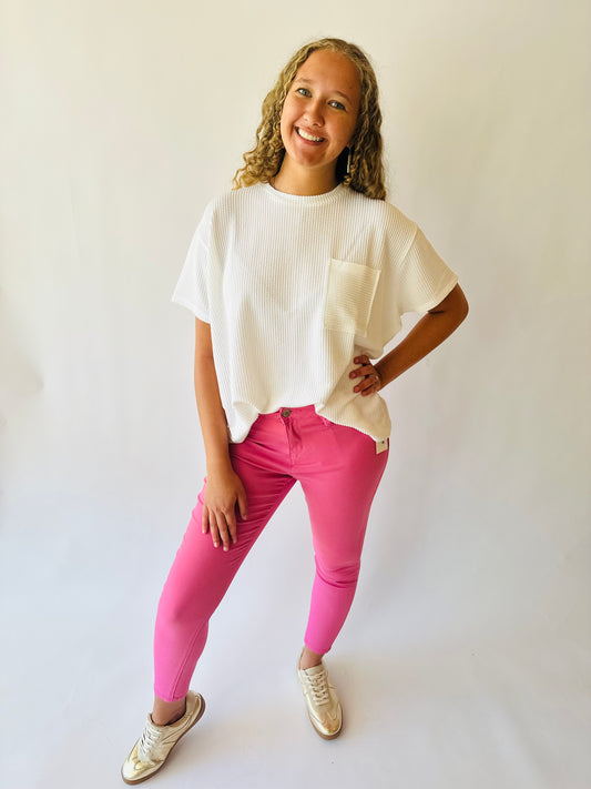 YMI Hyperstretch Skinny Jean - Flamingo