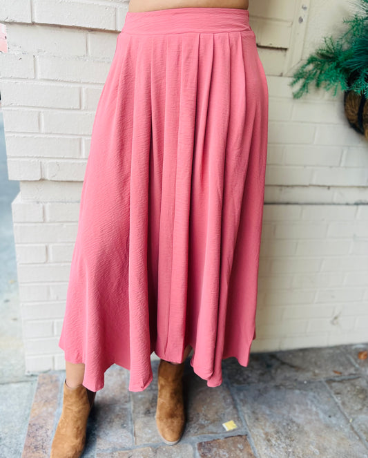 Pleated Midi Skirt