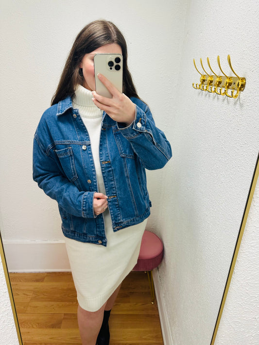 Oversized Denim Jacket - Medium Wash