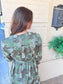 Cotton Patchwork Embroidered Maxi Dress - Olive Multi