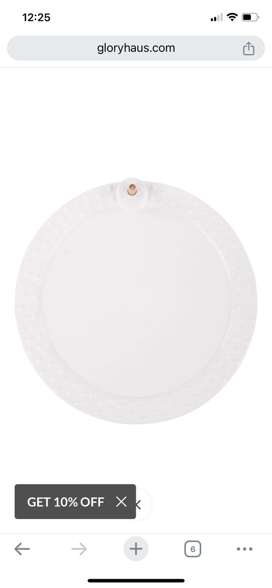 White Round Platter