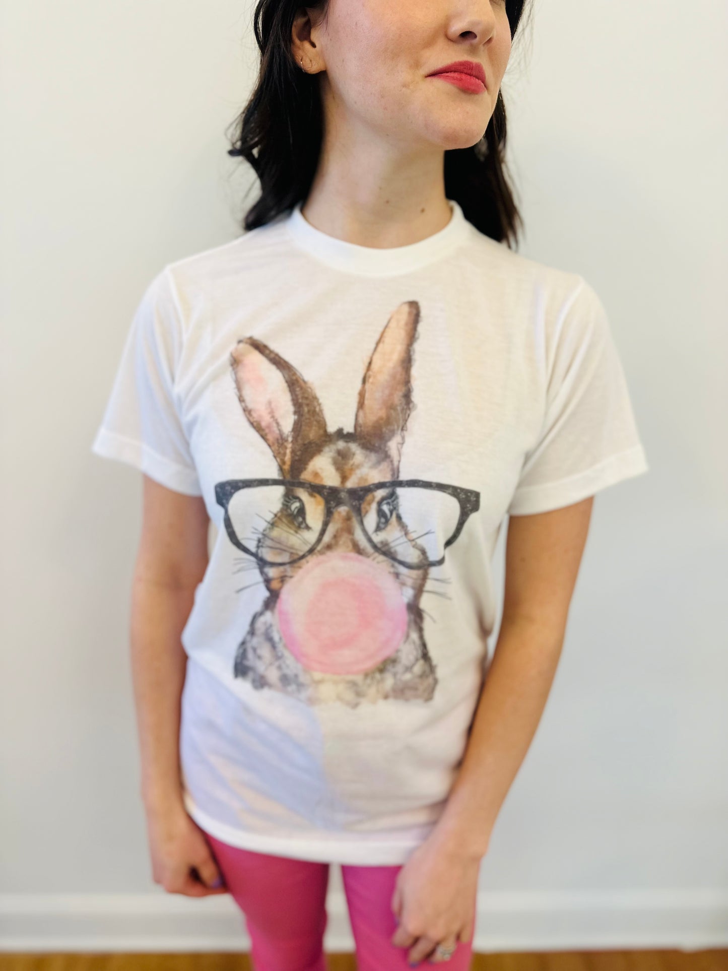 Bubble Gum Bunny Easter Graphic Tee