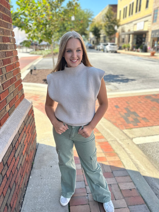 Cargo Chic Risen Jeans - Olive