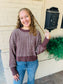Striped Sweater Top - Chocolate