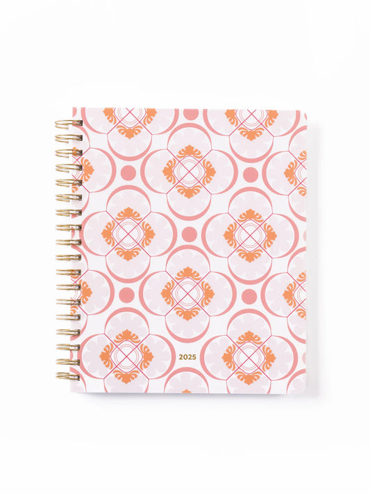 Mary Square Spiral Planner - Stone Roses