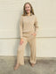 Rib Knit Sweatpants - Taupe