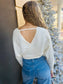 Long Sleeve Sweater Bodysuit - Ivory