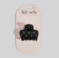 Kitsch Recycled Plastic Rhinestone Medium Puffy Claw Clip - Black