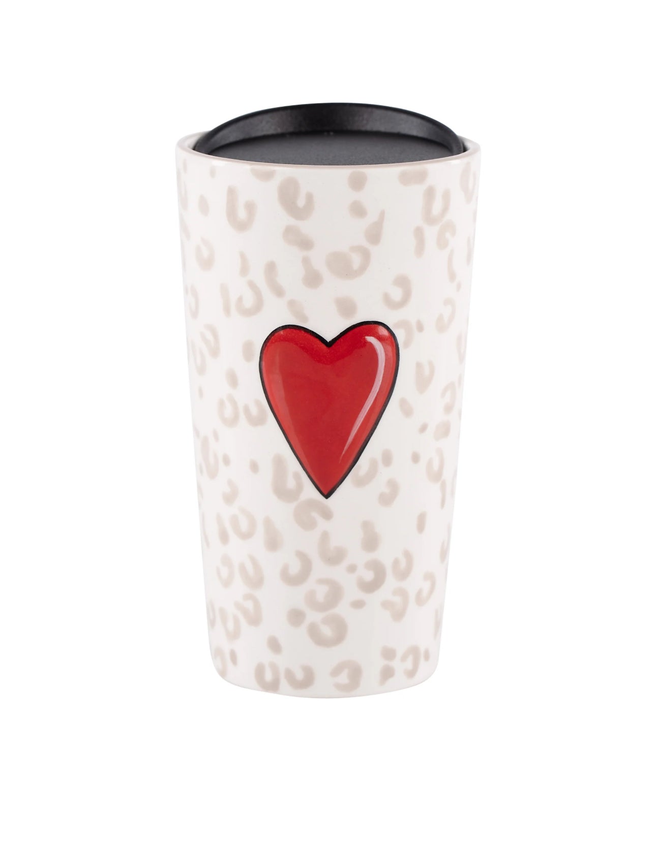 Red Heart Cheetah Mug