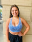Washed Seamless Racerback Tank - Lt Indigo