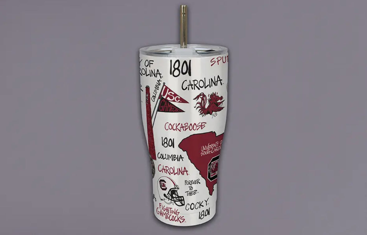 30oz Carolina Metal Tumbler