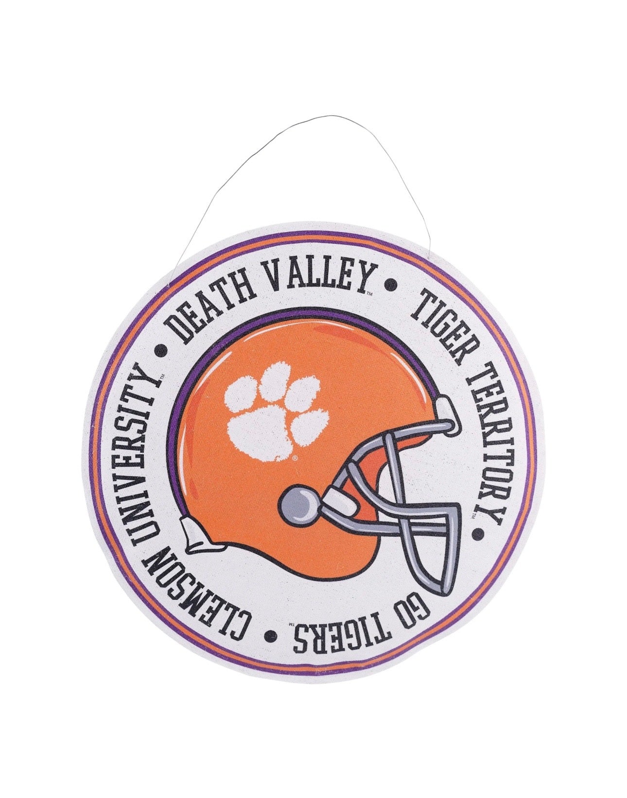 Clemson Wreath/Helmet Burlee