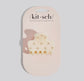 Kitsch Recycled Plastic Rhinestone Medium Puffy Claw Clip - Ivory