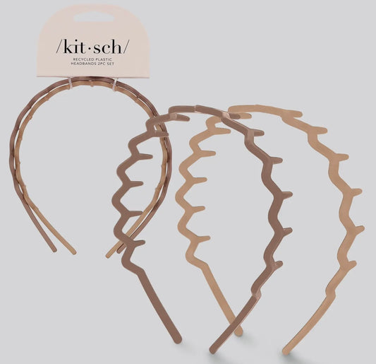 Kitsch Zig Zag Headband 2pc - Natural