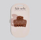 Kitsch Recycled Plastic Rhinestone Medium Puffy Claw Clip - Camel