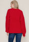 Merry & Bright Solid Knit Sweater - Red